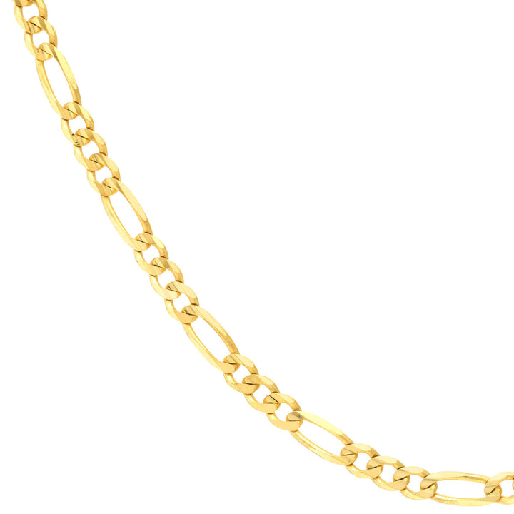 Chain - 14K Yellow Gold 3.9mm 24 Inch Concave Figaro Chain