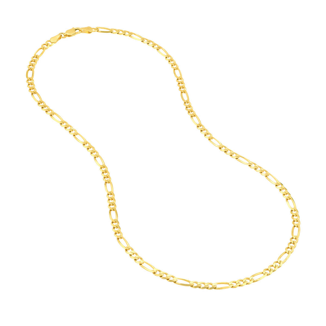 Chain - 14K Yellow Gold 3.9mm 24 Inch Concave Figaro Chain