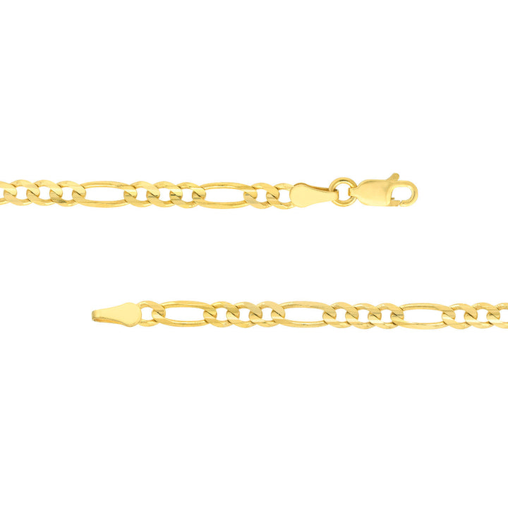 Chain - 14K Yellow Gold 3.9mm 24 Inch Concave Figaro Chain