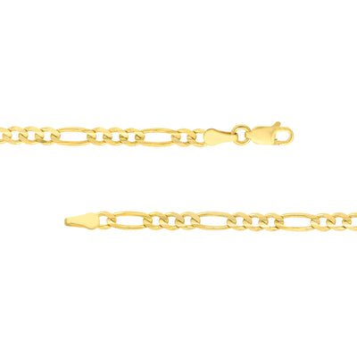 Chain - 14K Yellow Gold 3.9mm 24 Inch Concave Figaro Chain