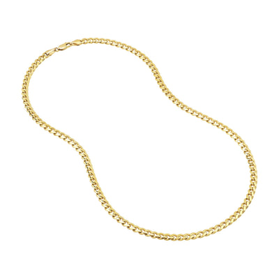 14K Yellow Gold 5mm Miami Cuban 22 Inch Chain