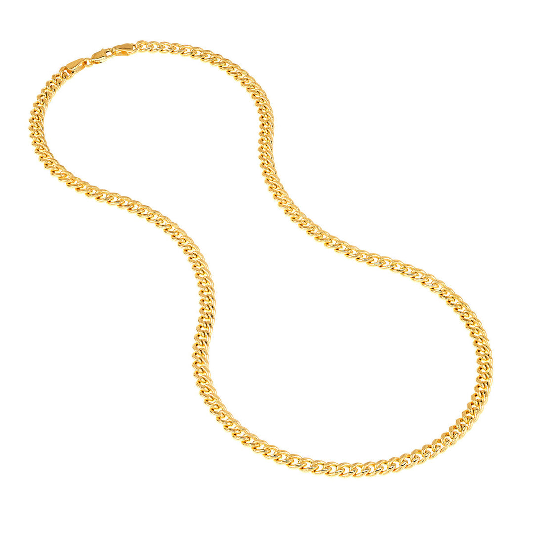 Chain - 14K Yellow Gold Semi-Solid 5.35mm Miami Cuban 22 Inch Chain