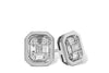 DIAMOND JEWELRY - 14K White Gold .16cttw Round & Baguette Diamond Stud Earrings