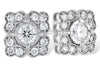 DIAMOND JEWELRY - 14K White Gold .25cttw Illusion Set Diamond Stud Earrings.