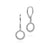 14K White Gold .28cttw Diamond Open Circle Drop Earrings with lever backs