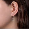 DIAMOND JEWELRY - 14K White Gold .28cttw Diamond Open Circle Drop Earrings With Lever Backs