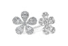 DIAMOND JEWELRY - 14K White Gold .50cttw Round & Baguette Diamond Flower Earrings