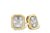14K Yellow Gold .16cttw Round & Baguette Diamond Stud Earrings
