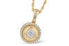 DIAMOND JEWELRY - 14K Yellow Gold .20cttw Diamond Halo Necklace