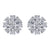 14K White Gold .11cttw Spread Cluster Round Diamond Stud Earrings