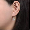EARRINGS - 14K White Gold .22cttw Diamond Pear Shaped Drop Earrings