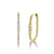 14K Yellow Gold 0.29cttw Diamond Paper Clip Style Huggie Earrings