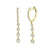 14K Yellow Gold 0.45cttw Diamond Dangle Huggie Earrings