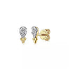 Earrings - 14K Yellow Gold .19cttw Diamond Bujukan Stud Earrings
