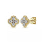 EARRINGS - 14K Yellow Gold .50cttw Twisted Rope Diamond Stud Earrings