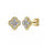 14K Yellow Gold .50cttw Twisted Rope Diamond Stud Earrings
