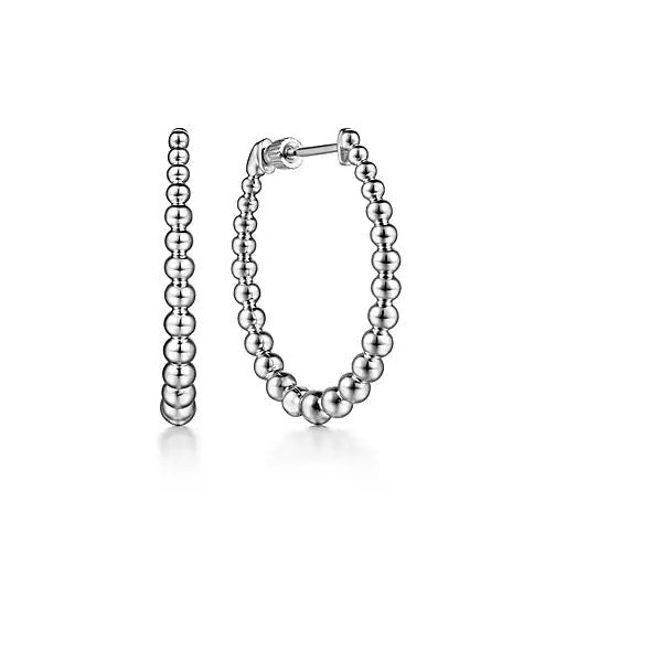 EARRINGS - Sterling Silver 30mm Bujukan Screwback Hoop Earrings