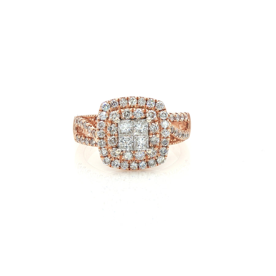 Actual natural diamond ring, stock 100-784