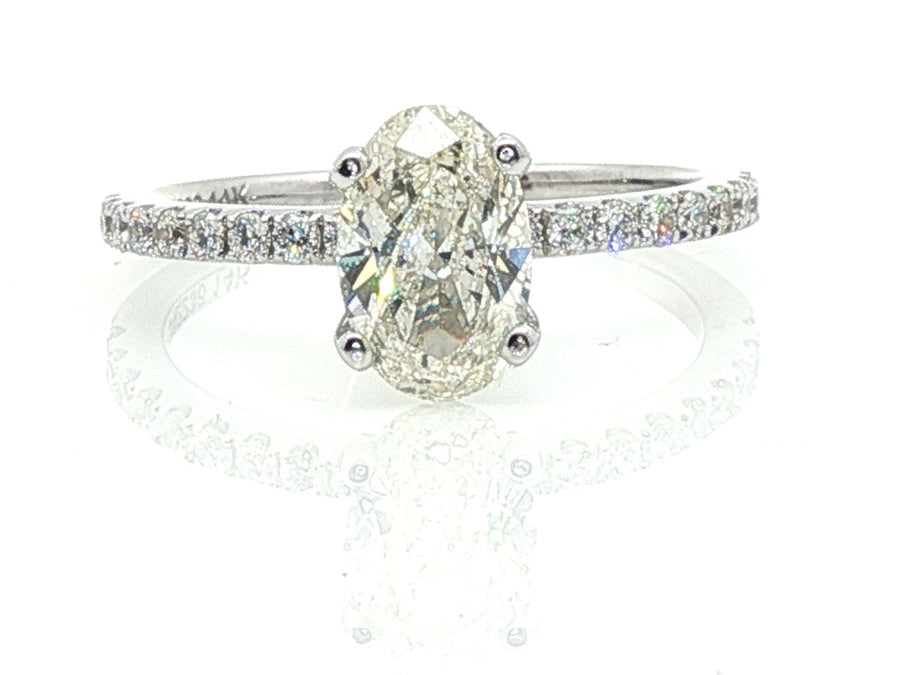 Actual natural diamond engagement ring, stock 100-996