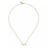 Necklace - 14K White Gold .09cttw 3 Stone Bezel Set Diamond Drop Pendant