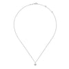 Necklace - 14K White Gold .11cttw Diamond Pave Starburst Necklace