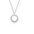 14K White Gold .25cttw Diamond Circle Pendant