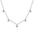 14K White Gold .25cttw Diamond Pave Clover 16 inch Drop Necklace