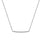 14K White Gold Curved .10cttw Diamond Bar Necklace with Pave Set Diamonds