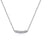 14K White Gold Curved .11cttw Pave Diamond Bar Necklace