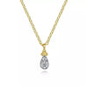 Necklace - 14K Yellow Gold .10cttw Diamond Bujukan Pendant