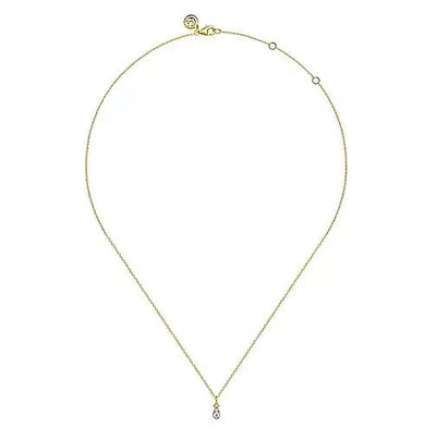 Necklace - 14K Yellow Gold .10cttw Diamond Bujukan Pendant