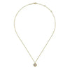 Necklace - 14K Yellow Gold .37cttw Diamond Cluster Rope Style 17.5" Necklace