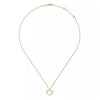 Necklace - 14K Yellow Gold Bujukan Beaded Open Heart Pendant