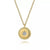 14K Yellow Gold Bujukan Medallion Pendant with .02cttw Starburst Diamond Center