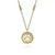 14K Yellow Gold Bujukan Medallion Pendant with Paw Print Center