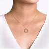 Necklace - 14K Yellow Gold Bujukan Twisted Rope Multi Circle Pendant