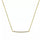 14K Yellow Gold Curved .10cttw Diamond Bar Necklace with Pave Set Diamonds