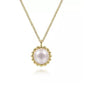 Necklace - 14K Yellow Gold Fresh Water Pearl With Bujukan Beaded Halo Necklace