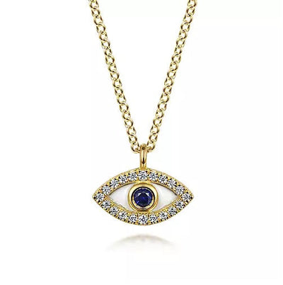 Sedona Oval Blue Sapphire Pendant on Tivoli Medium Chain Necklace in 2 –  Reinstein Ross