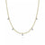 14K Yellow-White Gold .05 Diamond Stations Droplet Necklace