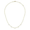 Necklace - 14K Yellow-White Gold .05 Diamond Stations Droplet Necklace