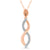 10K Rose Gold 1/20cttw Diamond Infinity Crossover Necklace