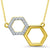 10K Yellow Gold 0.05cttw Diamond Honeycomb Necklace