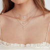NECKLACES - 14K White Gold 0.32cttw Diamond Cross Necklace