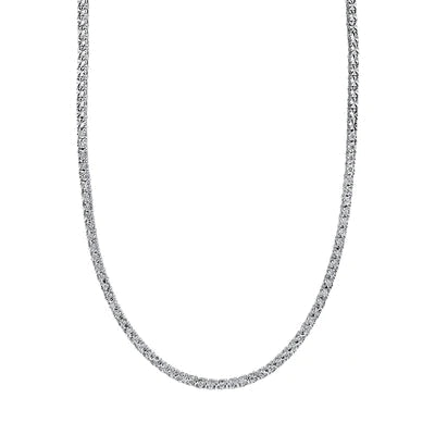 NECKLACES - 14K White Gold 0.95cttw Illusion Style Diamond Tennis Necklace