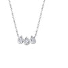 NECKLACES - 14K White Gold .25cttw Diamond Bezel Pear Shaped Necklace