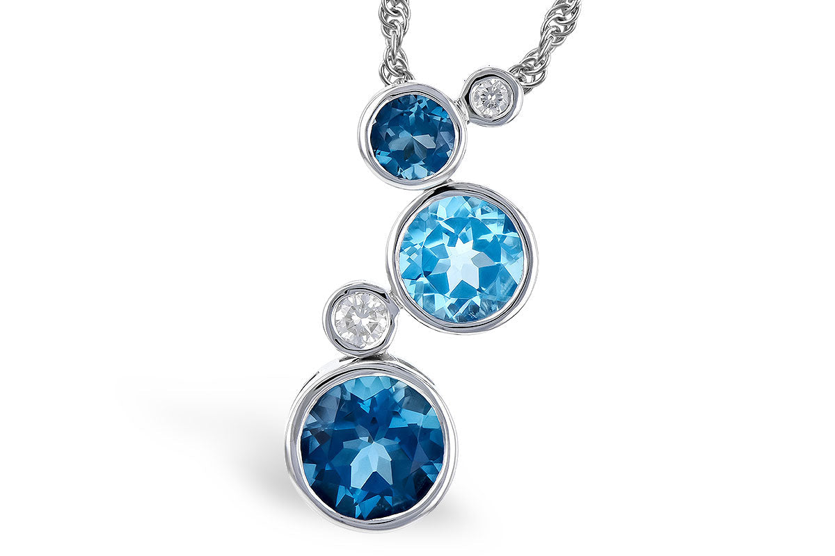 14k White or Yellow Gold Bezel Set Swiss Blue Topaz Cushion and Diamond Ring 14k White or Yellow Gold Bezel Set Swiss Blue Topaz Cushion and Diamond Ring