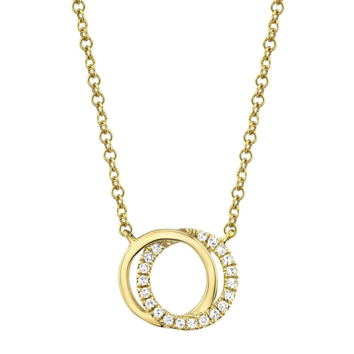 NECKLACES - 14K Yellow Gold 0.07cttw Diamond Love Knot Necklace