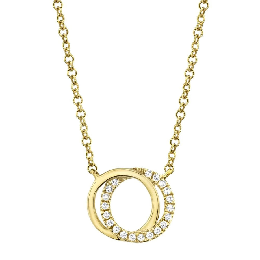 NECKLACES - 14K Yellow Gold 0.07cttw Diamond Love Knot Necklace