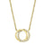 14K Yellow Gold 0.07cttw Diamond Love Knot Necklace